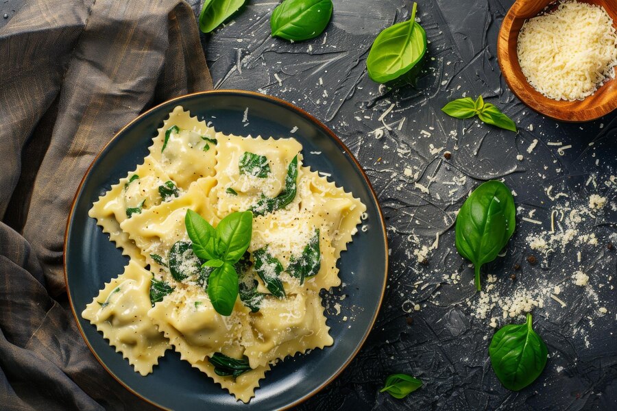 Low-Carb & High-Protein Fresh Spinach & Ricotta Cheese Ravioli - 2 Pack - Each pack is 9oz