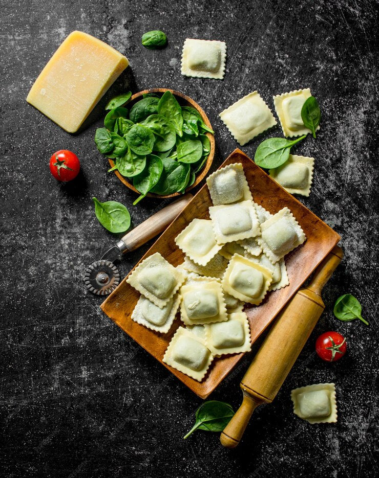 Low-Carb & High-Protein Fresh Spinach & Ricotta Cheese Ravioli - 2 Pack - Each pack is 9oz